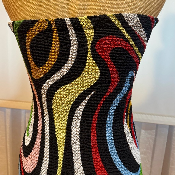 Emilio Pucci Multicolor Textured Stretchy Fabric , Fabulous Bodycone Strapless - Picture 7 of 16